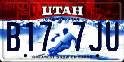 UT license plate B177JU