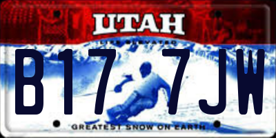 UT license plate B177JW