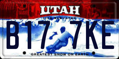 UT license plate B177KE