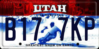 UT license plate B177KP