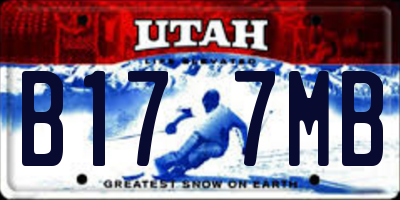 UT license plate B177MB