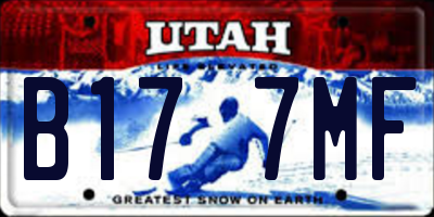 UT license plate B177MF