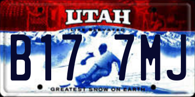 UT license plate B177MJ