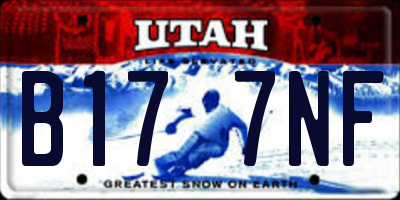 UT license plate B177NF