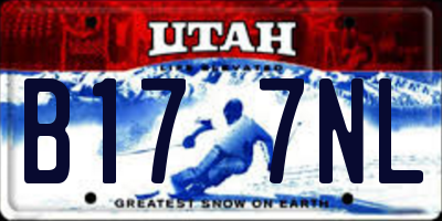 UT license plate B177NL