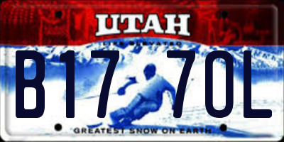 UT license plate B177OL