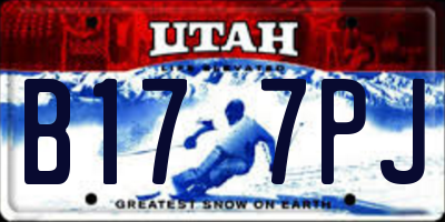 UT license plate B177PJ