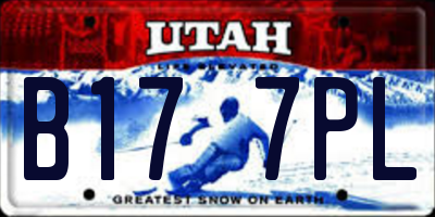 UT license plate B177PL
