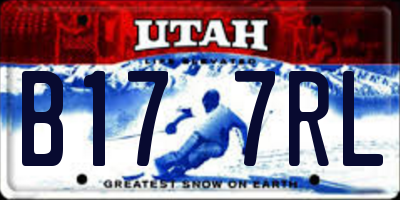 UT license plate B177RL