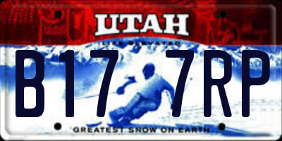 UT license plate B177RP