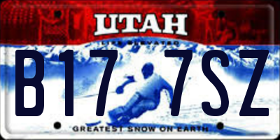 UT license plate B177SZ