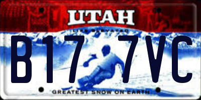 UT license plate B177VC