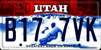 UT license plate B177VK