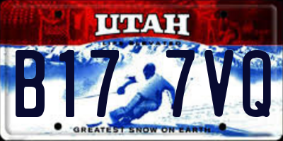 UT license plate B177VQ
