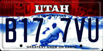 UT license plate B177VU