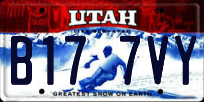 UT license plate B177VY