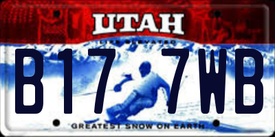 UT license plate B177WB