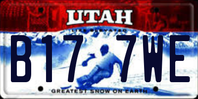 UT license plate B177WE