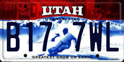 UT license plate B177WL