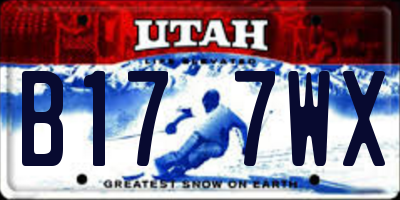 UT license plate B177WX