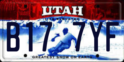 UT license plate B177YF