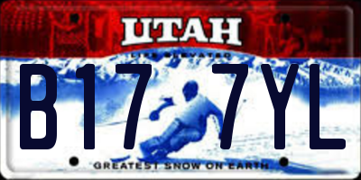 UT license plate B177YL