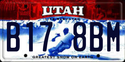UT license plate B178BM