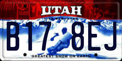 UT license plate B178EJ