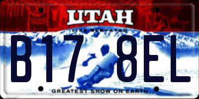 UT license plate B178EL