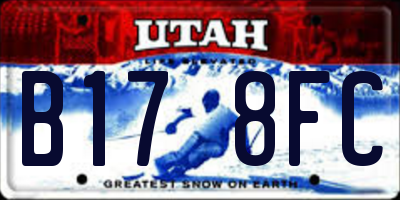 UT license plate B178FC