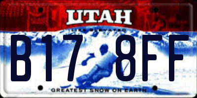 UT license plate B178FF