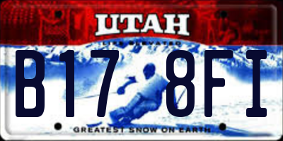 UT license plate B178FI