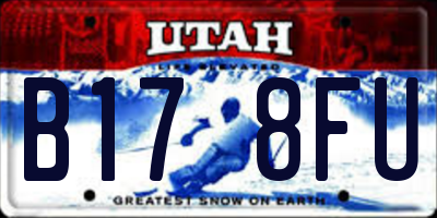 UT license plate B178FU