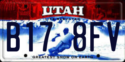 UT license plate B178FV