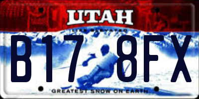 UT license plate B178FX