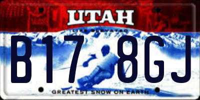 UT license plate B178GJ