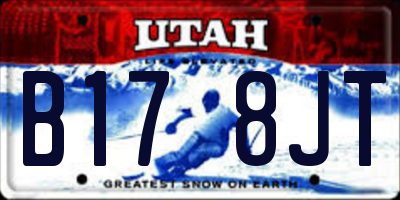 UT license plate B178JT
