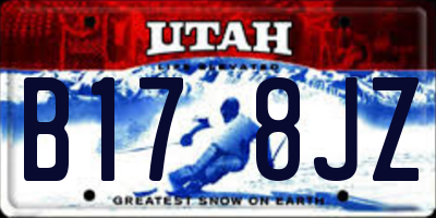 UT license plate B178JZ