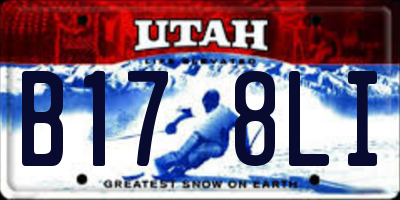 UT license plate B178LI