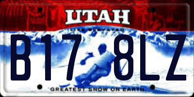 UT license plate B178LZ