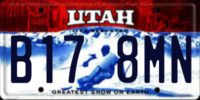 UT license plate B178MN