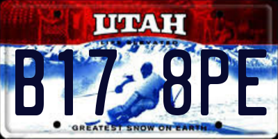 UT license plate B178PE