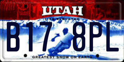 UT license plate B178PL