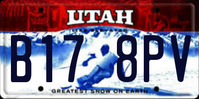 UT license plate B178PV