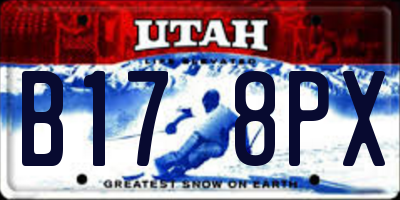 UT license plate B178PX