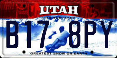 UT license plate B178PY