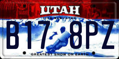 UT license plate B178PZ