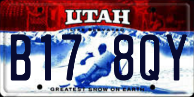 UT license plate B178QY