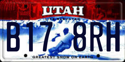 UT license plate B178RH