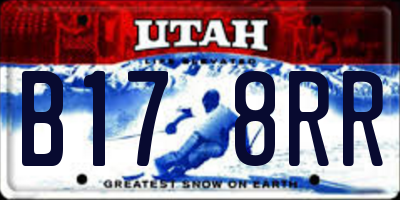 UT license plate B178RR